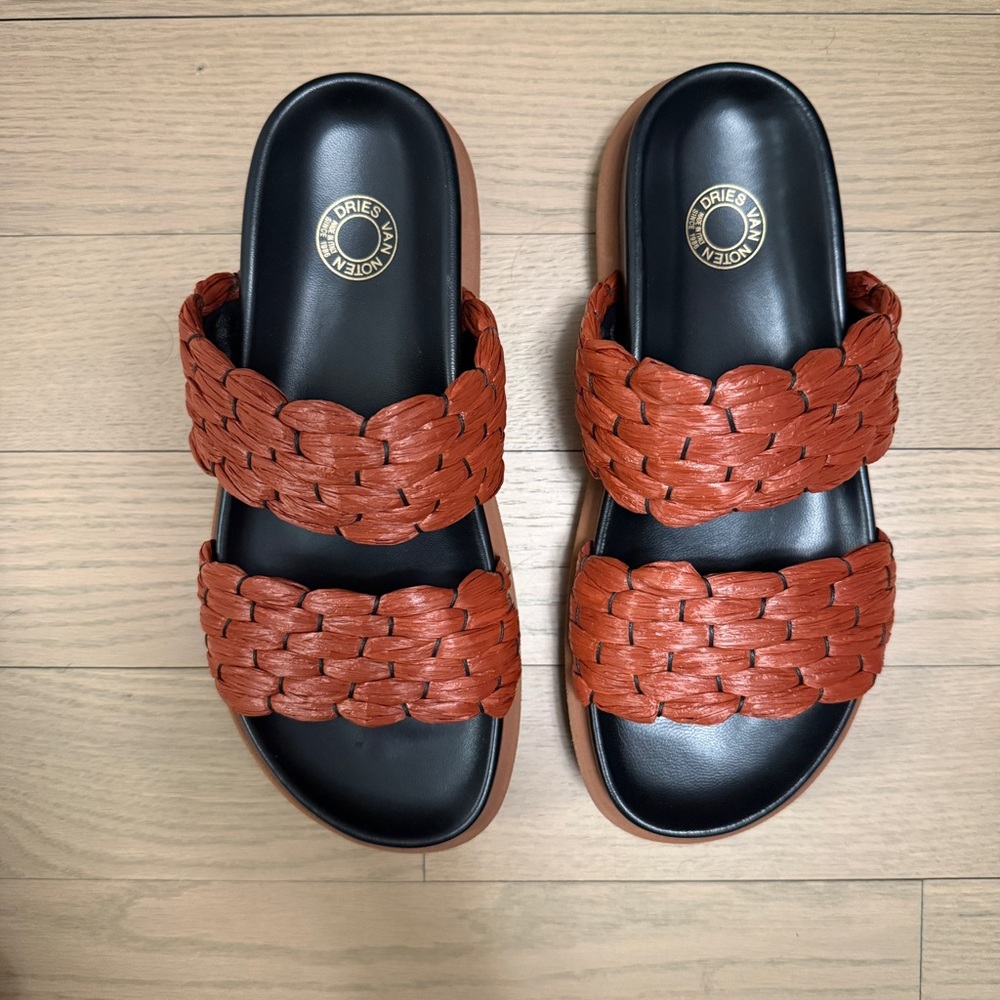 Dries Van Noten raffia sandals